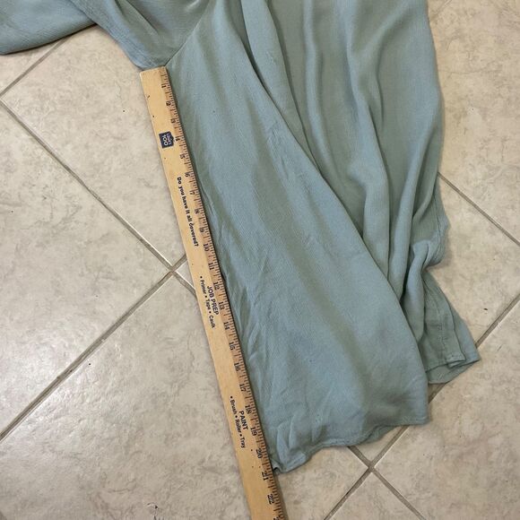 Urban Outfitters Smocked Wide Leg  jumpsuit Romper halter women‘s M green Boho - Picture 10 of 16